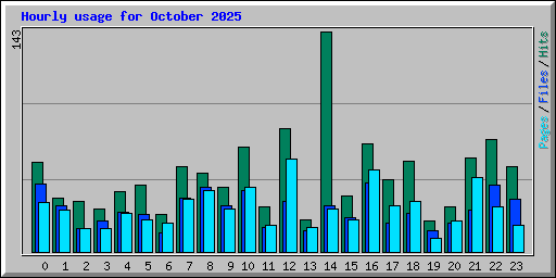 Hourly usage for October 2025