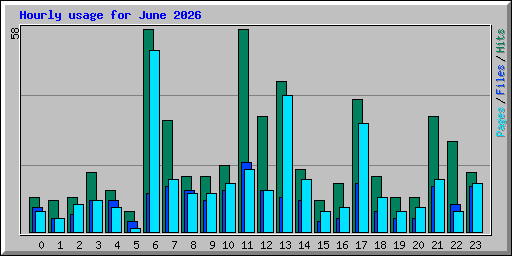 Hourly usage for June 2026